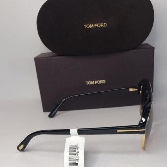 Tom Ford MARSHALL FT 0929 Shiny Black/Grey Brown Shaded 58/16/145 unisex Sunglas - Picture 5 of 8